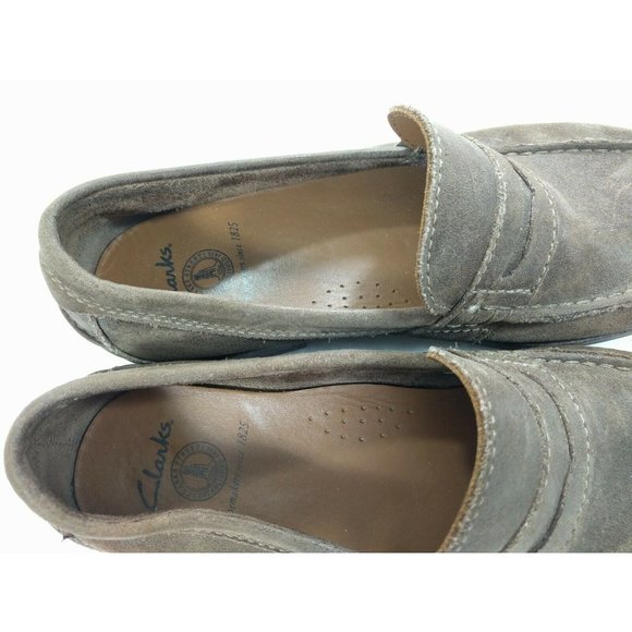 Clarks Nielsen Brown Nubuck Leather Penny 9.5 M main image 8